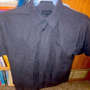 PERRY ELLIS PORTFOLIO MENS SHORT SLEEVE BUTTON DOWN SIZE M